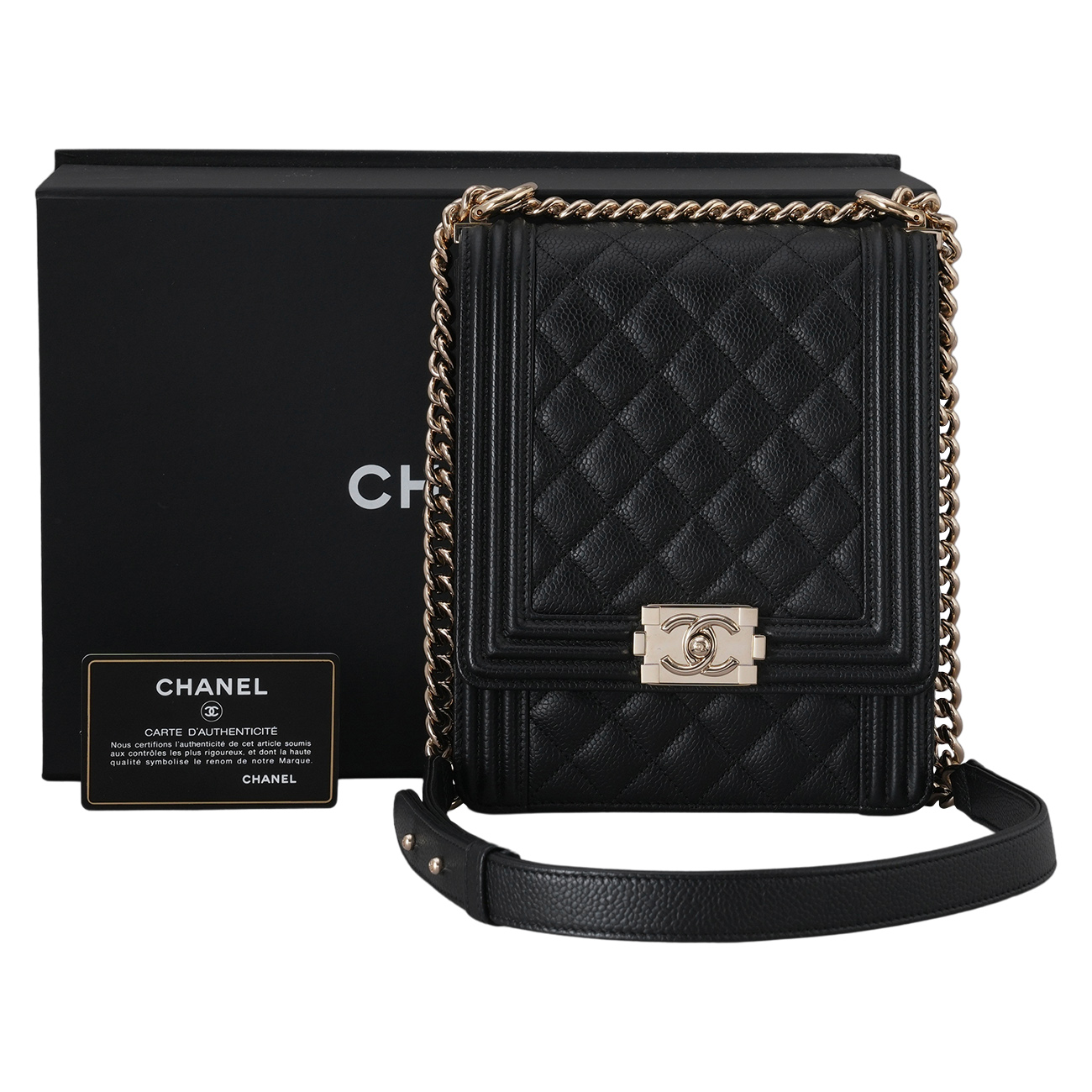 CHANEL(USED)샤넬 캐비어 보이샤넬 사첼백