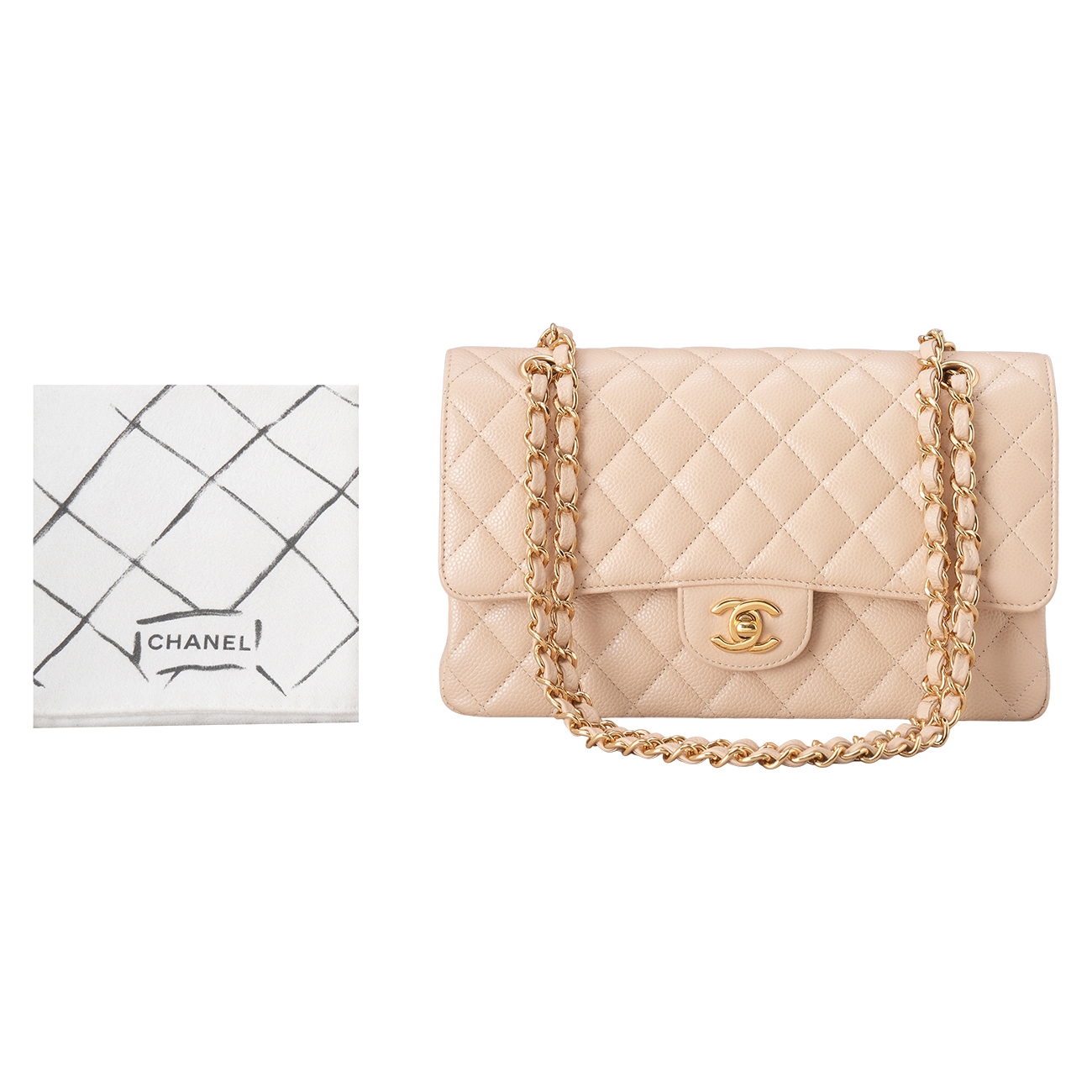 CHANEL(USED)샤넬 캐비어 클래식 미듐 플랩백