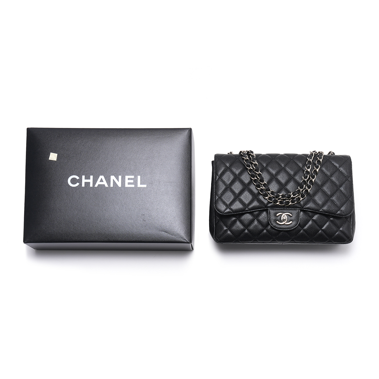 CHANEL(USED)샤넬 캐비어 클래식 점보 원플랩백