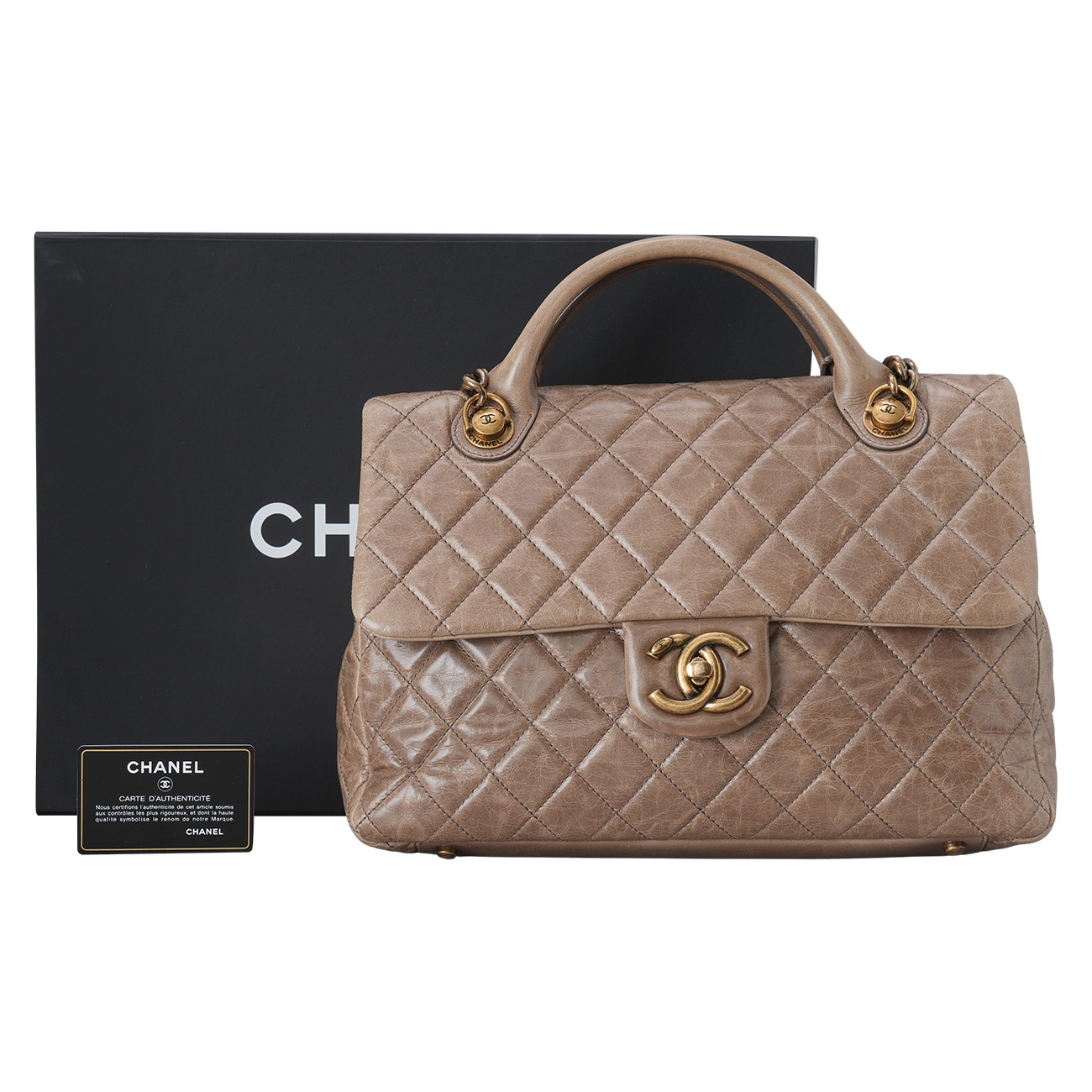 CHANEL(USED)샤넬 시즌 탑핸들 숄더백