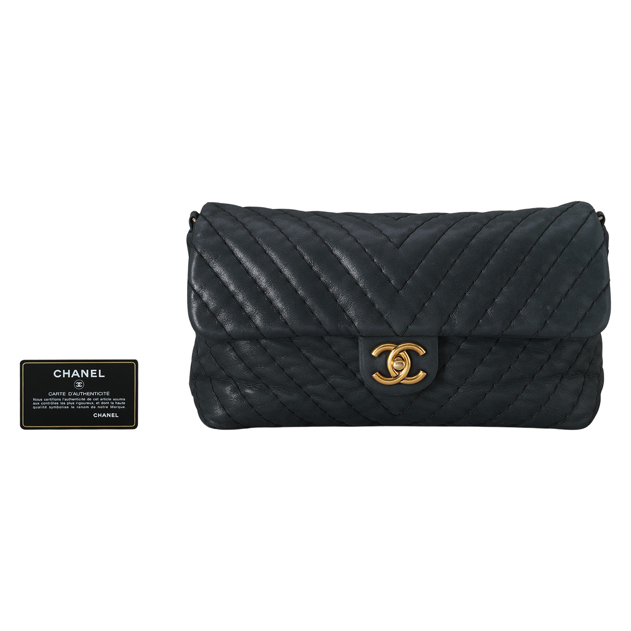 CHANEL(USED)샤넬 시즌 체인 쉐브론 플랩백