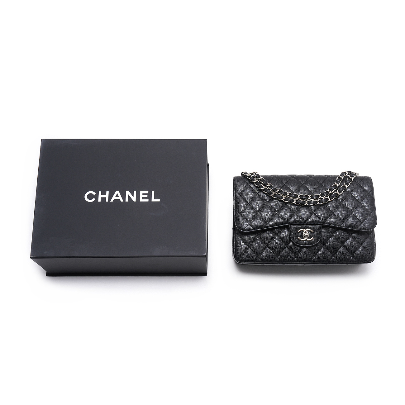 CHAUMET(USED)샤넬 캐비어 클래식 점보 플랩백