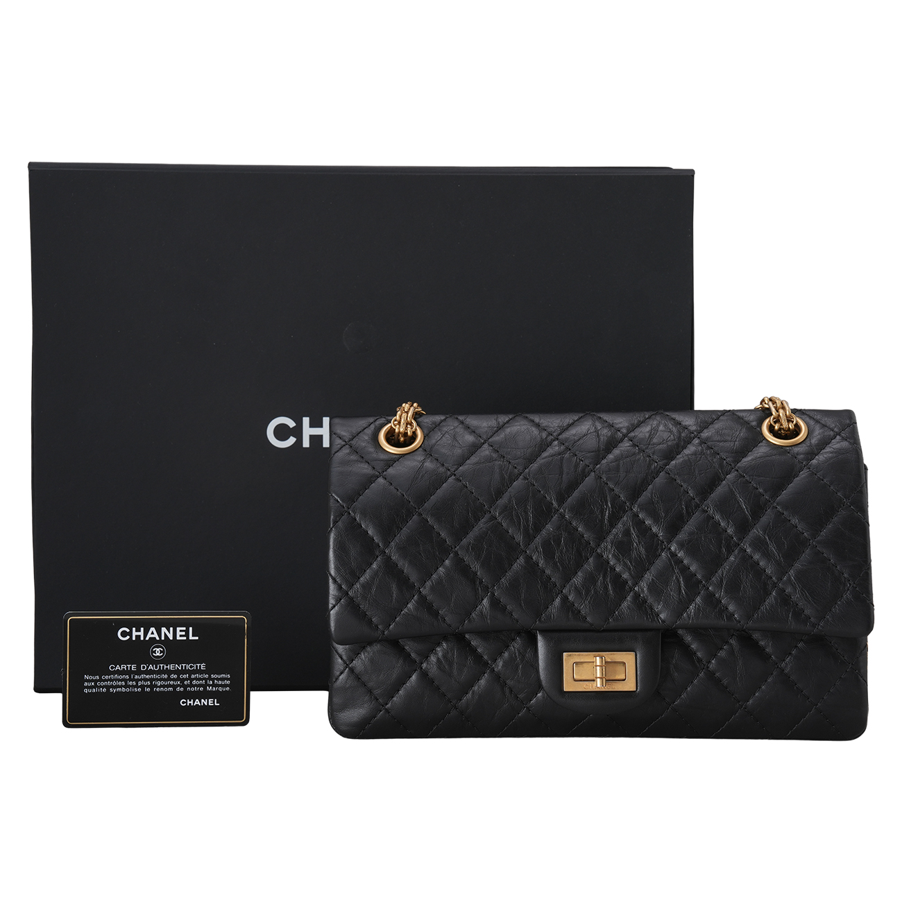 CHANEL(USED)샤넬 2.55 빈티지 클래식 미듐 24 체인 플랩백