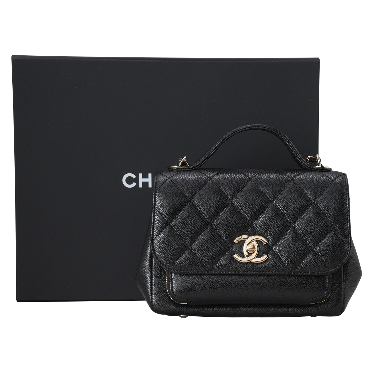 CHANEL(USED)샤넬 A93749 캐비어 비즈니스 어피니티 스몰