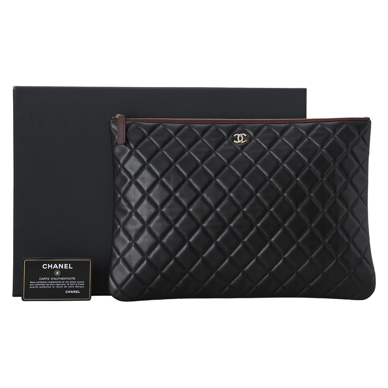 CHANEL(USED)샤넬 램스킨 클래식 클러치 라지