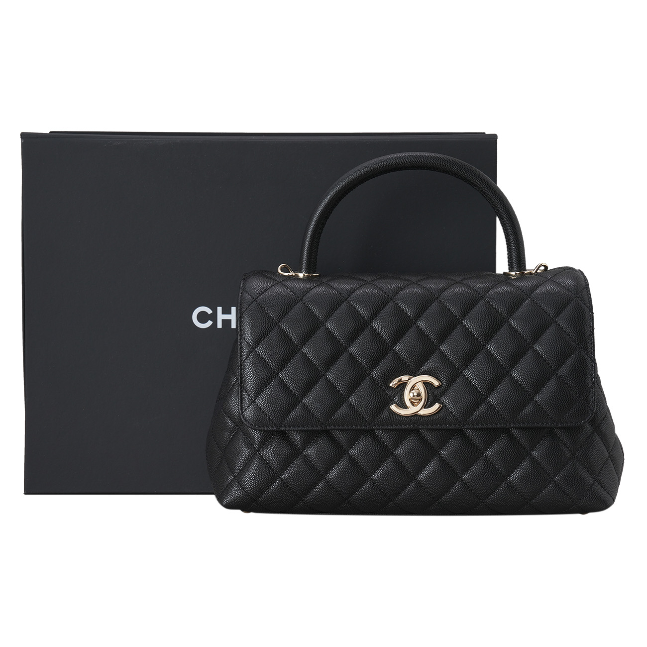 CHANEL(USED)샤넬 캐비어 코코핸들 미듐