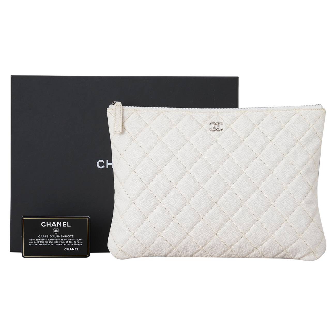 CHANEL(USED)샤넬 캐비어 클래식 클러치 뉴미듐