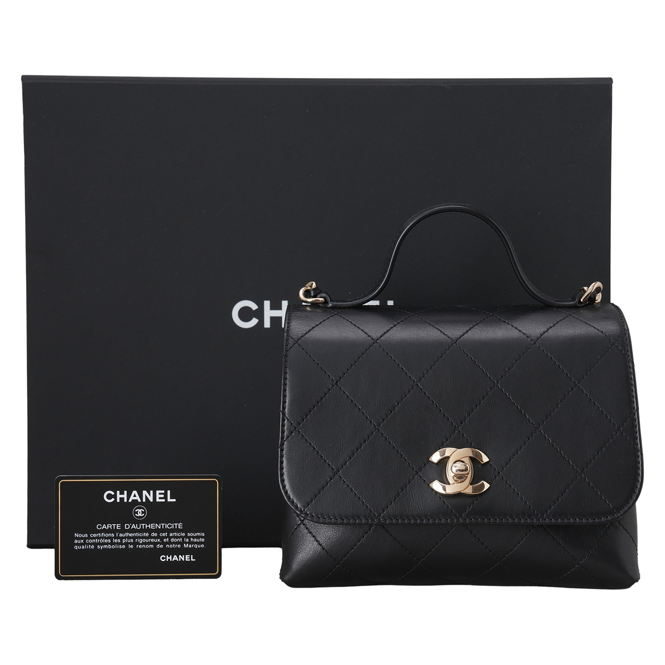 CHANEL(USED)샤넬 시즌 CC로고 탑 핸들겸 숄더백