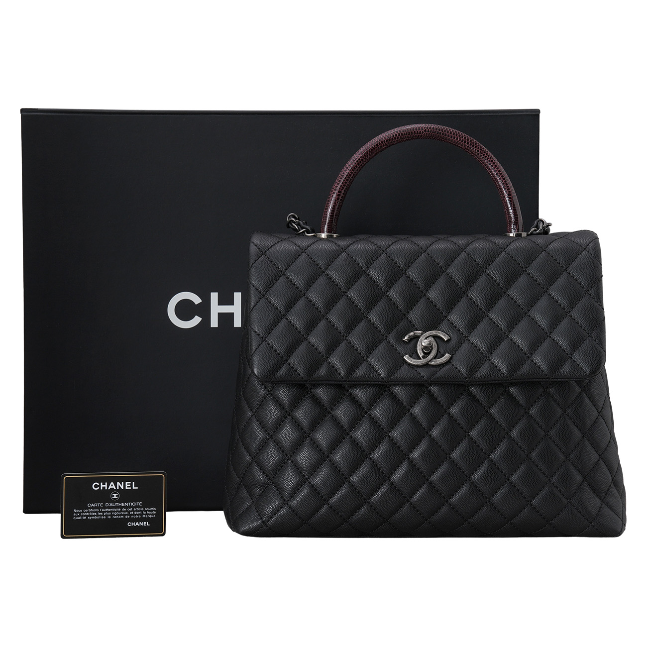 CHANEL(USED)샤넬 캐비어 코코핸들 라지