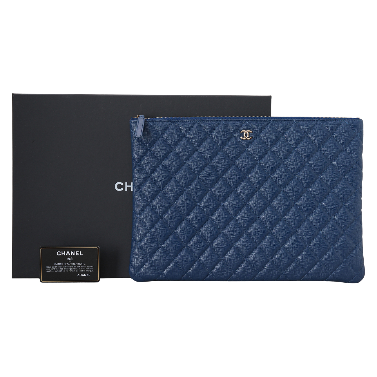 CHANEL(USED)샤넬 캐비어 클래식 클러치 라지