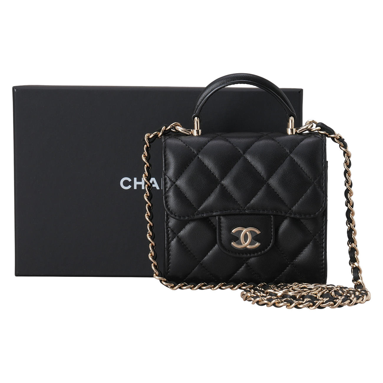 CHANEL(NEW)샤넬 AP2682 램스킨 클래식 미니 체인 크로스백