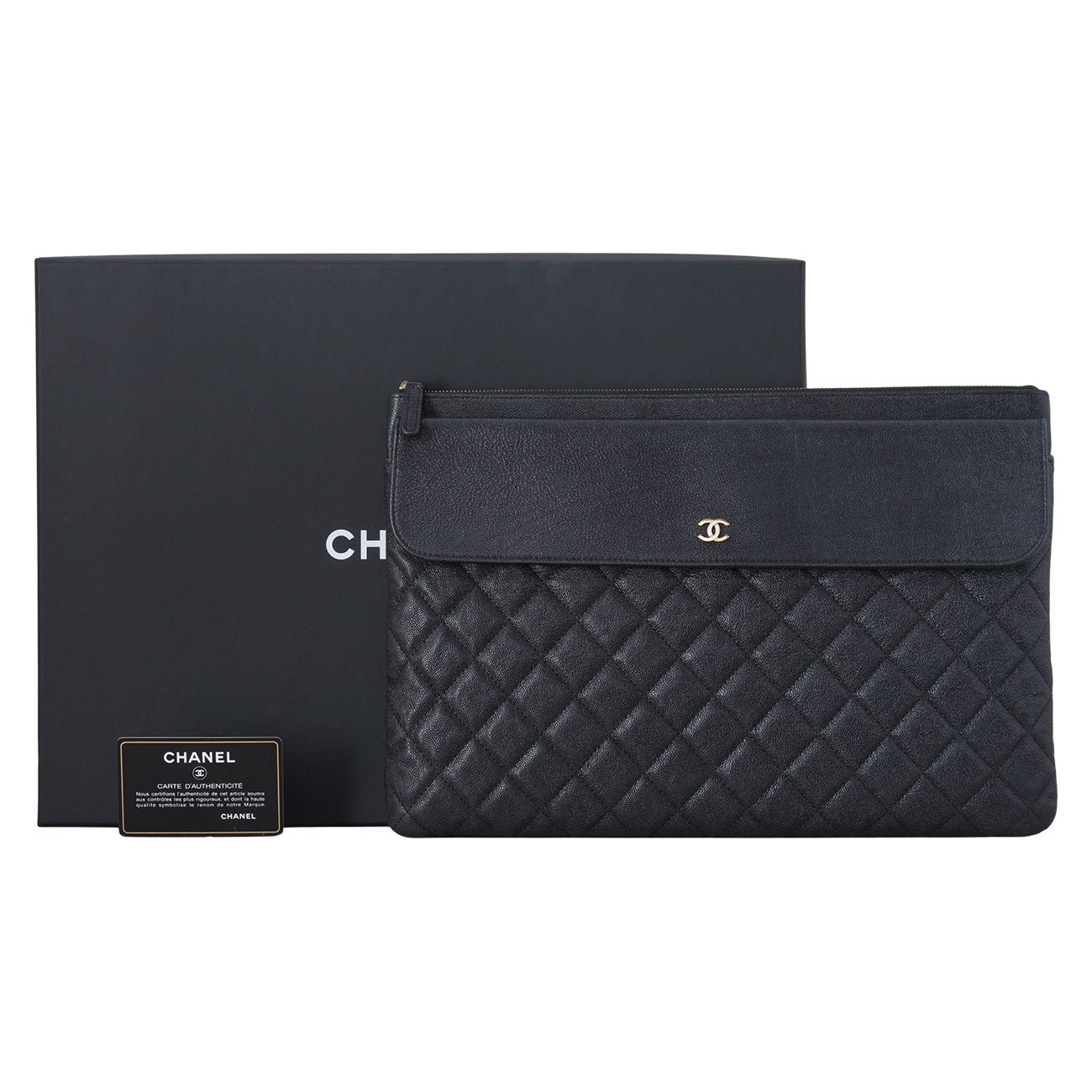 CHANEL(USED)샤넬 A82683 캐비어 시즌 클러치백