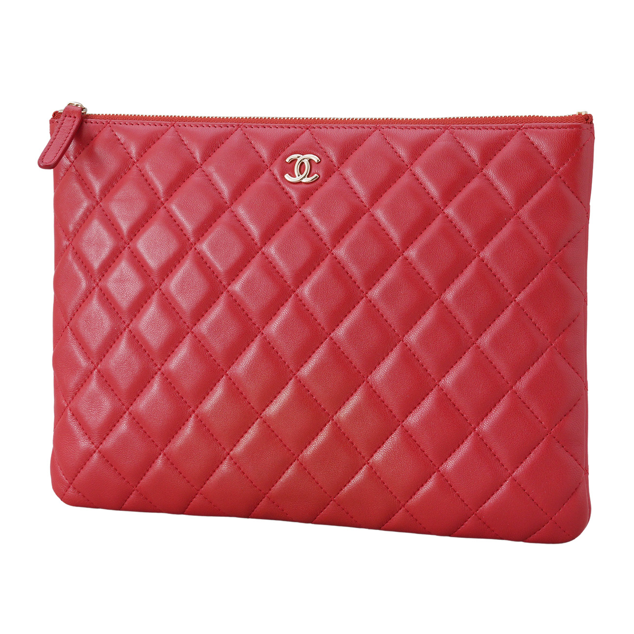 CHANEL(USED)샤넬 램스킨 클래식 클러치 뉴미듐