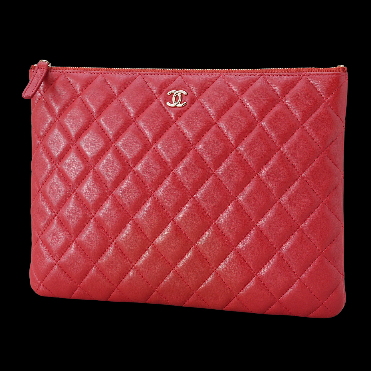 CHANEL(USED)샤넬 램스킨 클래식 클러치 뉴미듐