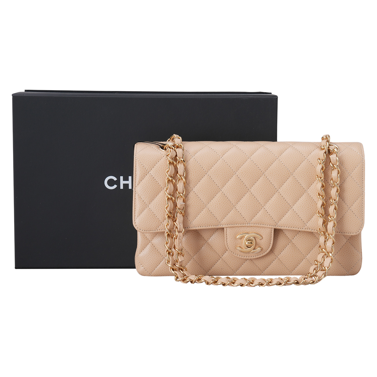 CHANEL(USED)샤넬 캐비어 클래식 미듐 플랩백