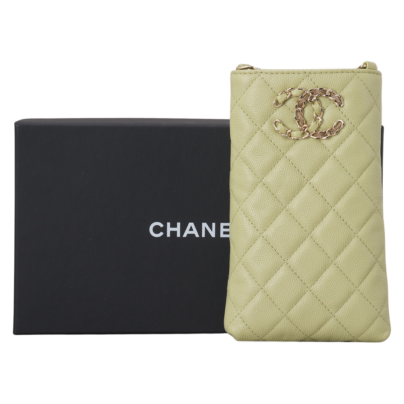 CHANEL(USED)샤넬 AP1836 캐비어 폰홀더백