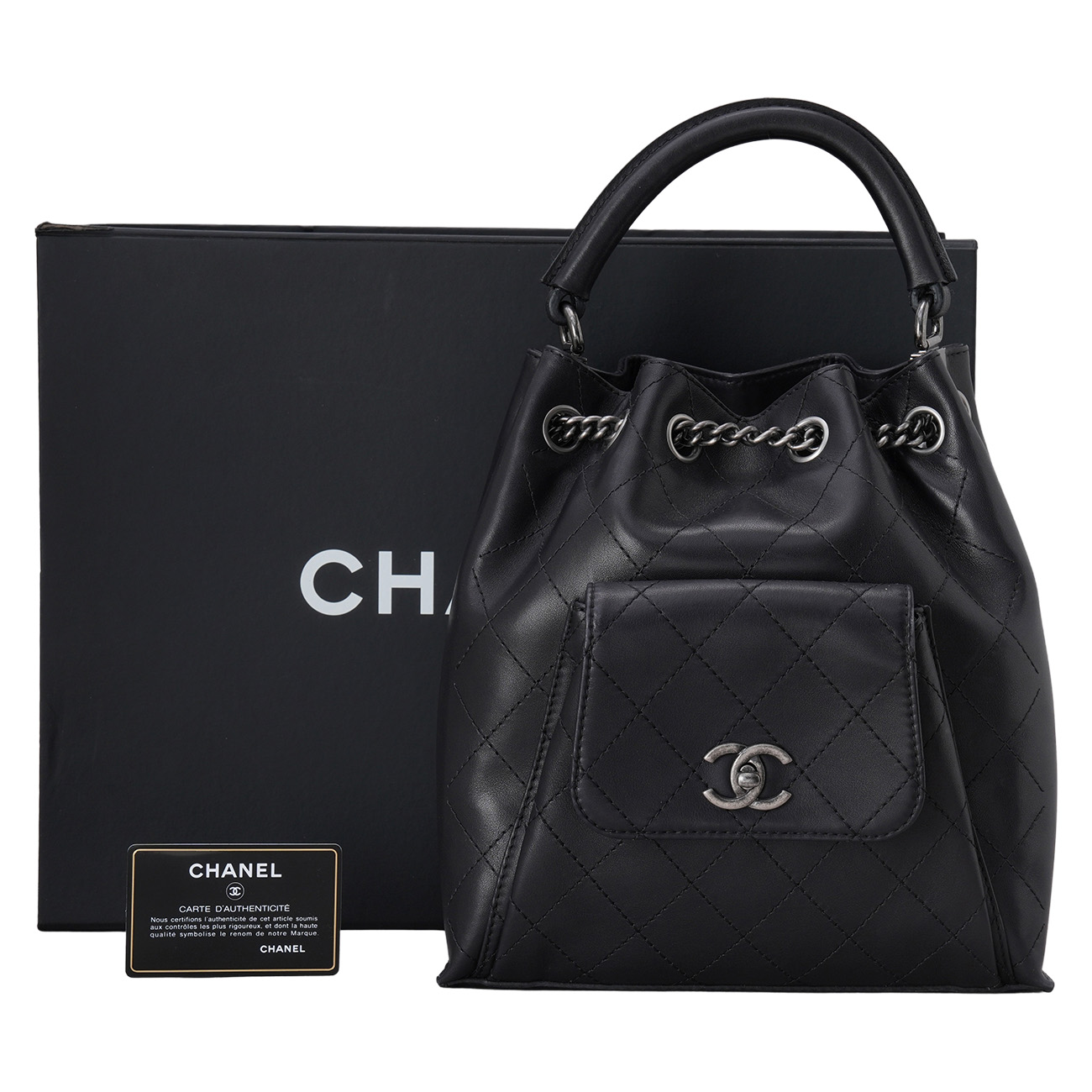 CHANEL(USED)샤넬 드로스트링 체인 백팩