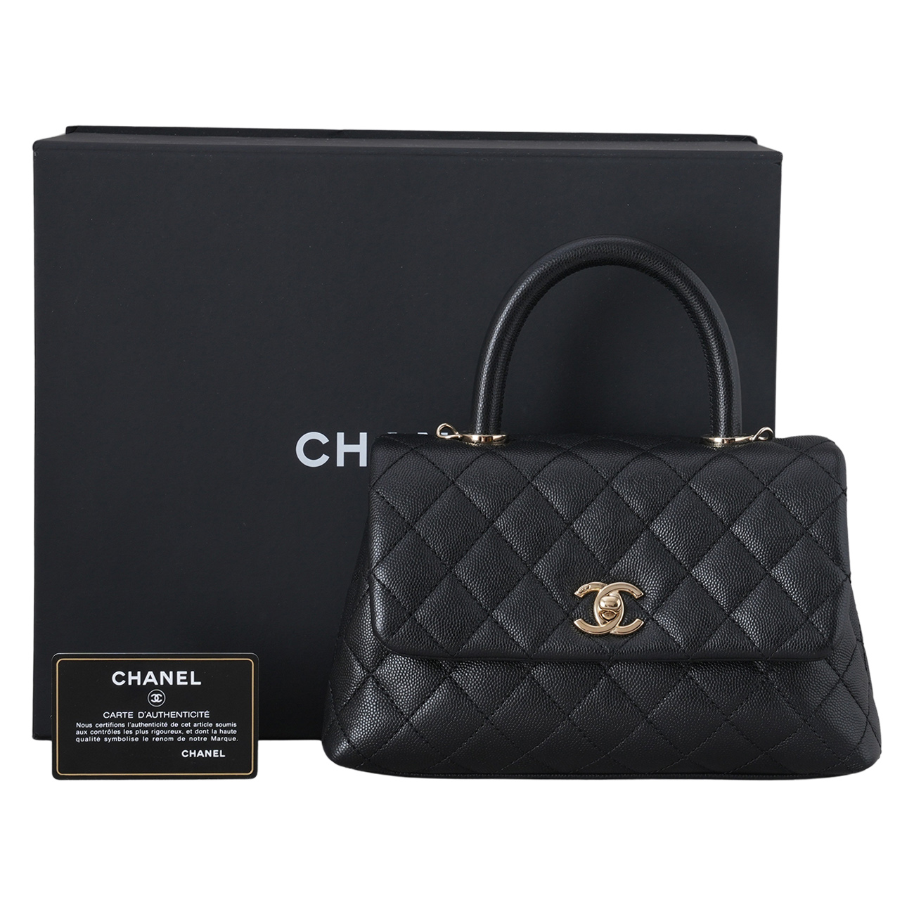 CHANEL(USED)샤넬 캐비어 코코핸들 23