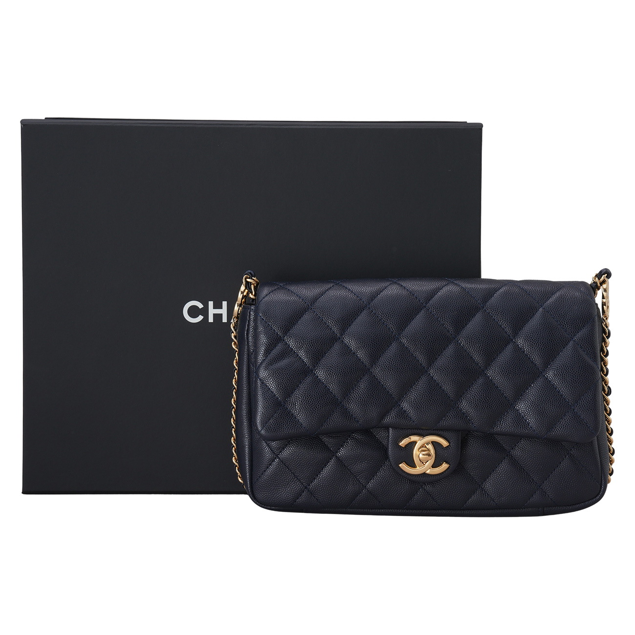CHANEL(USED)샤넬 AS3777 시즌 체인 장식 플랩백