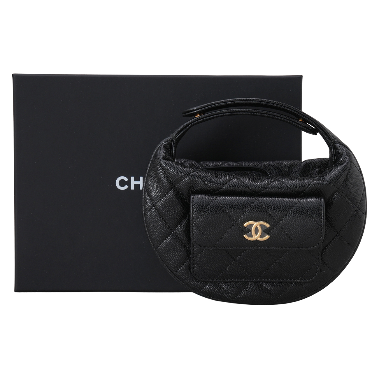 CHANEL(USED)샤넬 AP3467 시즌 캐비어 미니 탑핸들 호보백