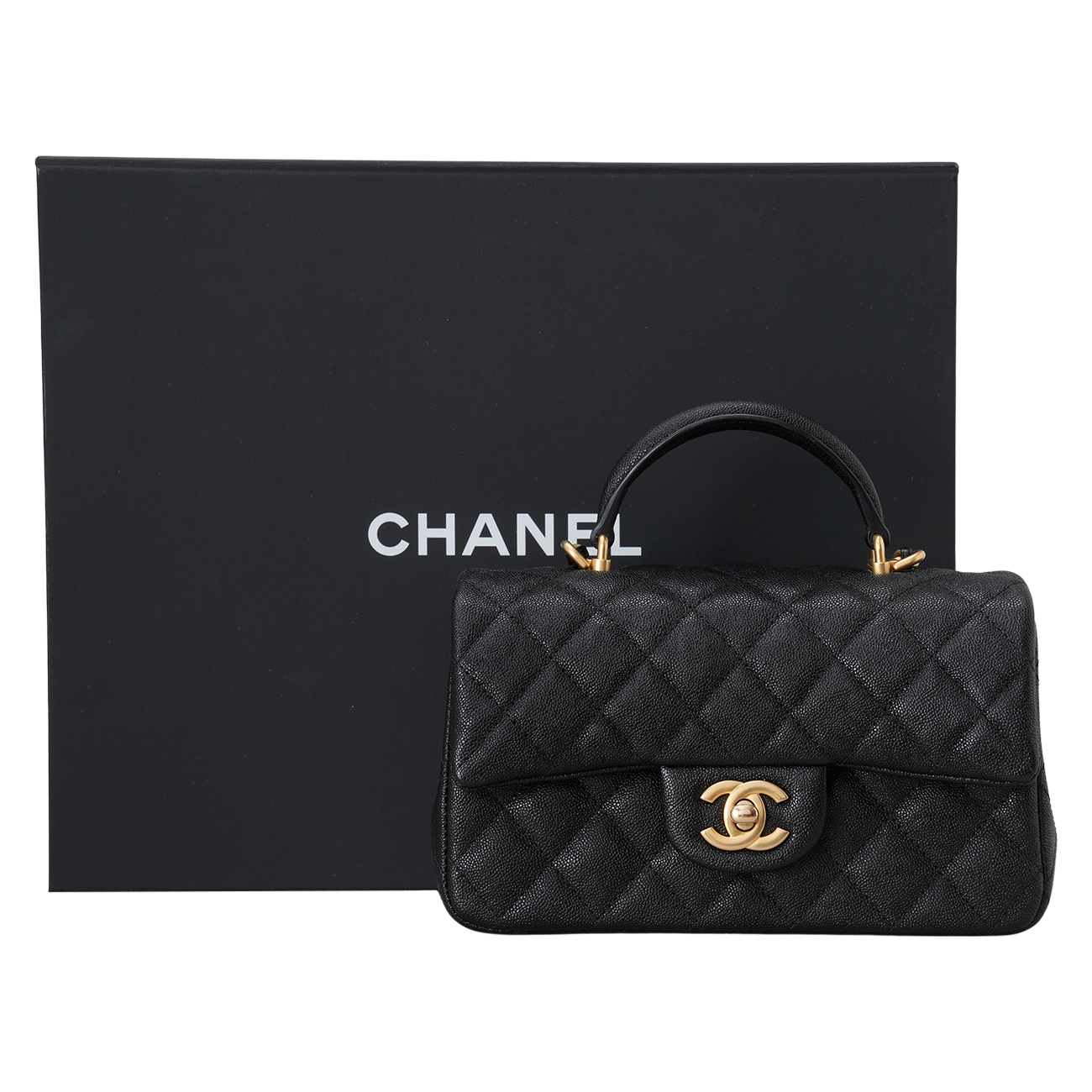 CHANEL(USED)샤넬 캐비어 뉴미니 탑핸들
