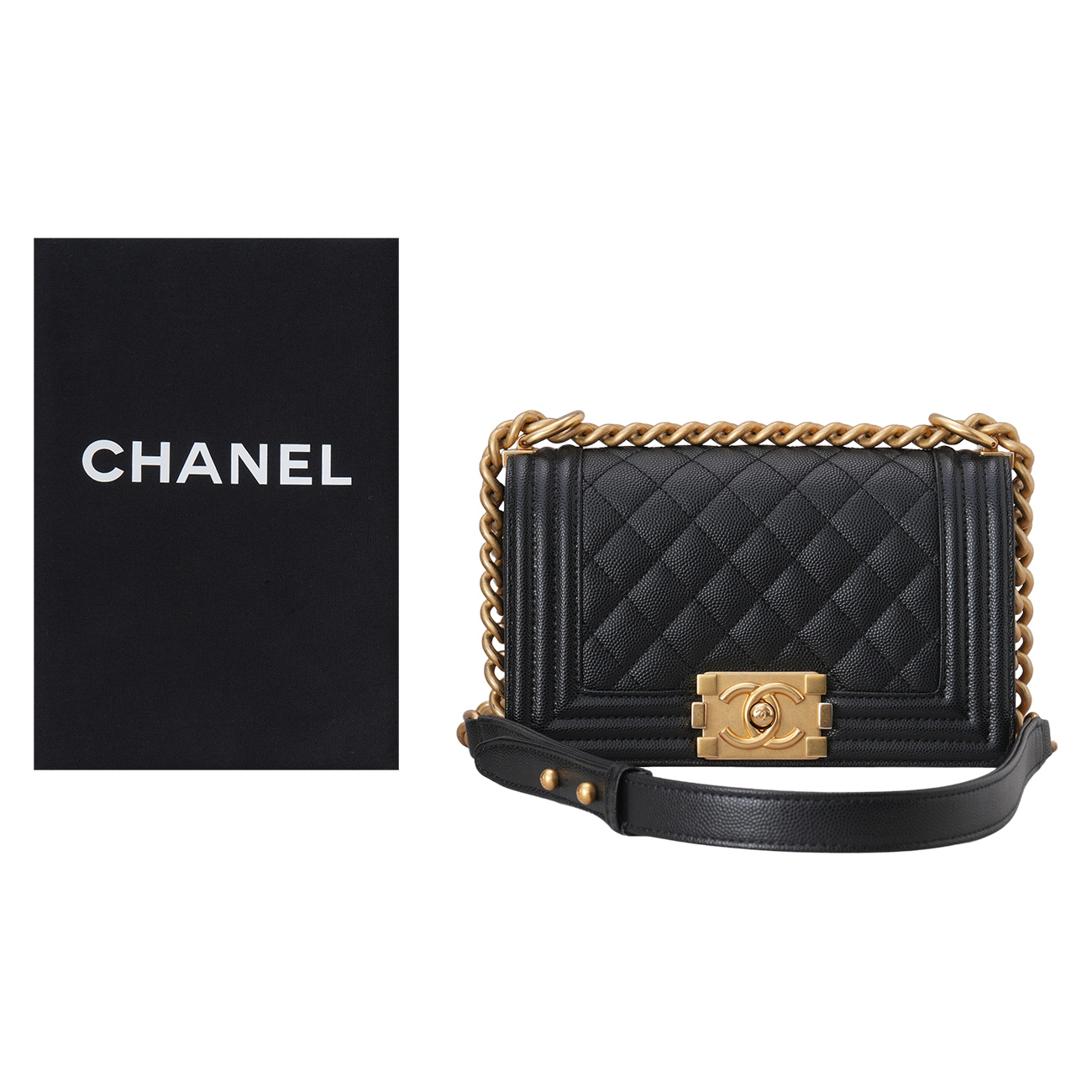 CHANEL(USED)샤넬 캐비어 보이샤넬 스몰 플랩백