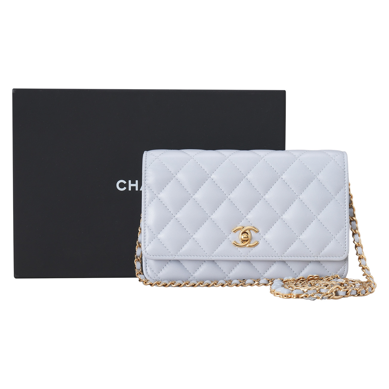 CHANEL(USED)샤넬 램스킨 하트 체인 WOC
