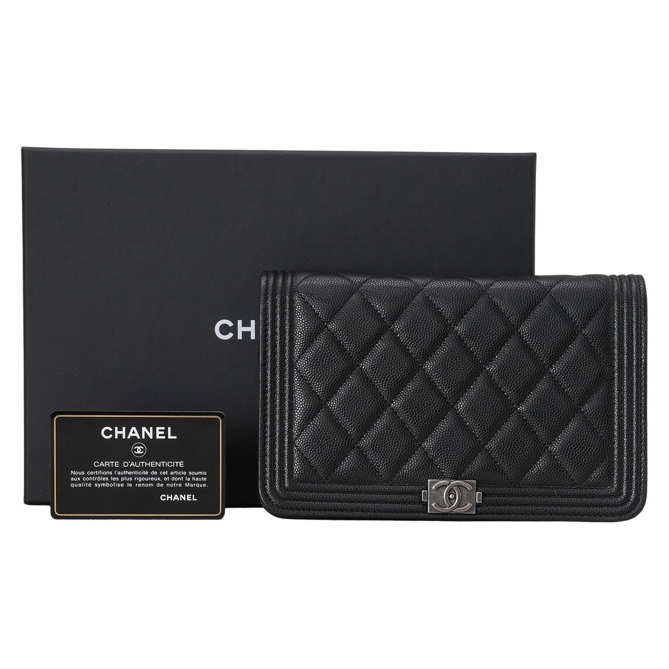 CHANEL(USED)샤넬 캐비어 보이 WOC