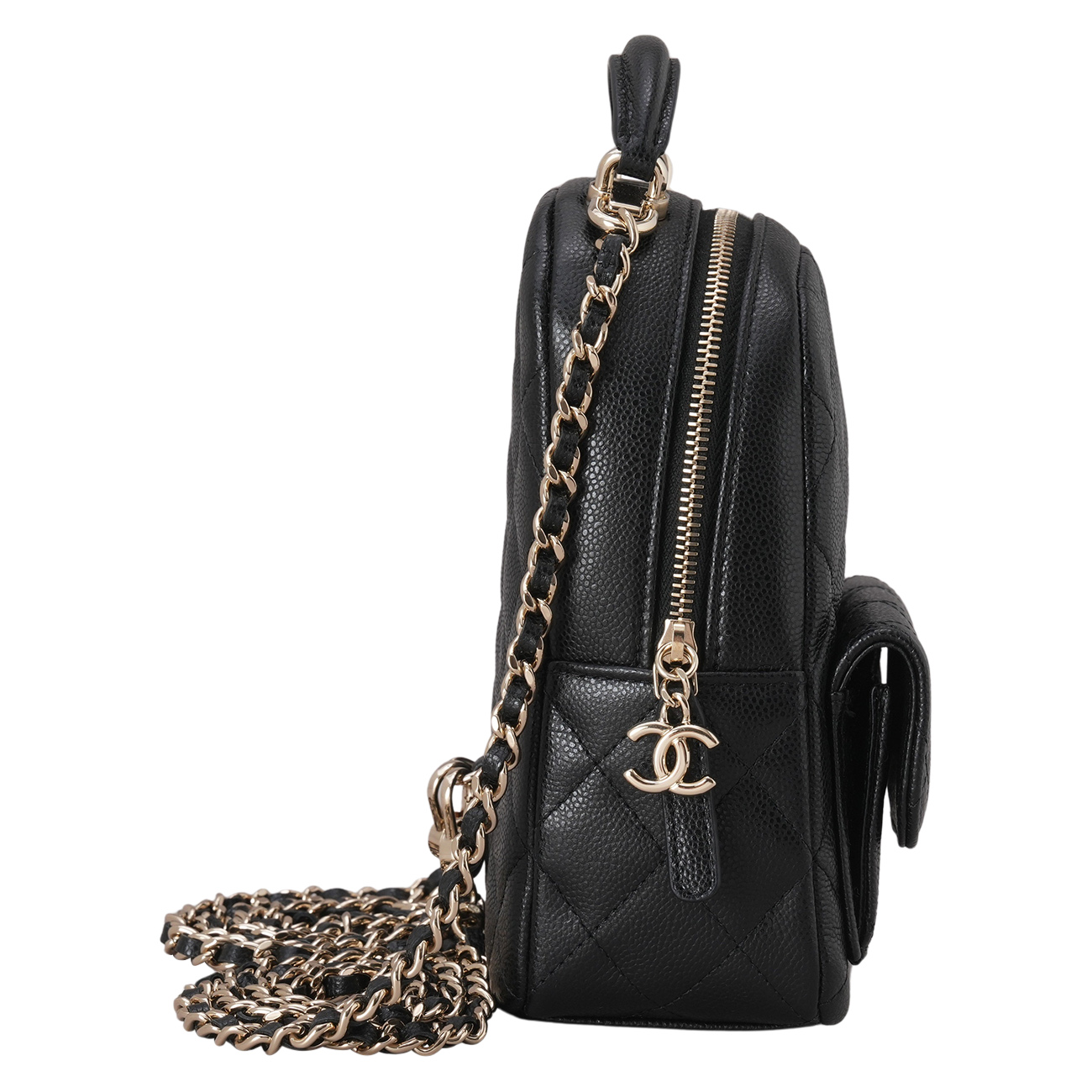 CHANEL(USED)샤넬 AP3753 크루즈 캐비어 탑핸들 미니 백팩