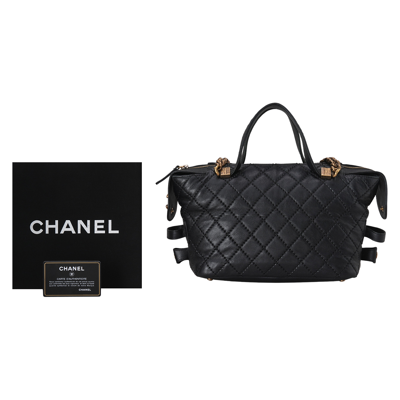 CHANEL(USED)샤넬 시즌 체인 토트겸 숄더백
