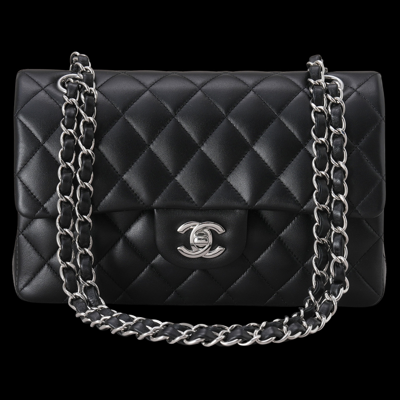 CHANEL(USED)샤넬 A01113 램스킨 클래식 스몰 체인 플랩백