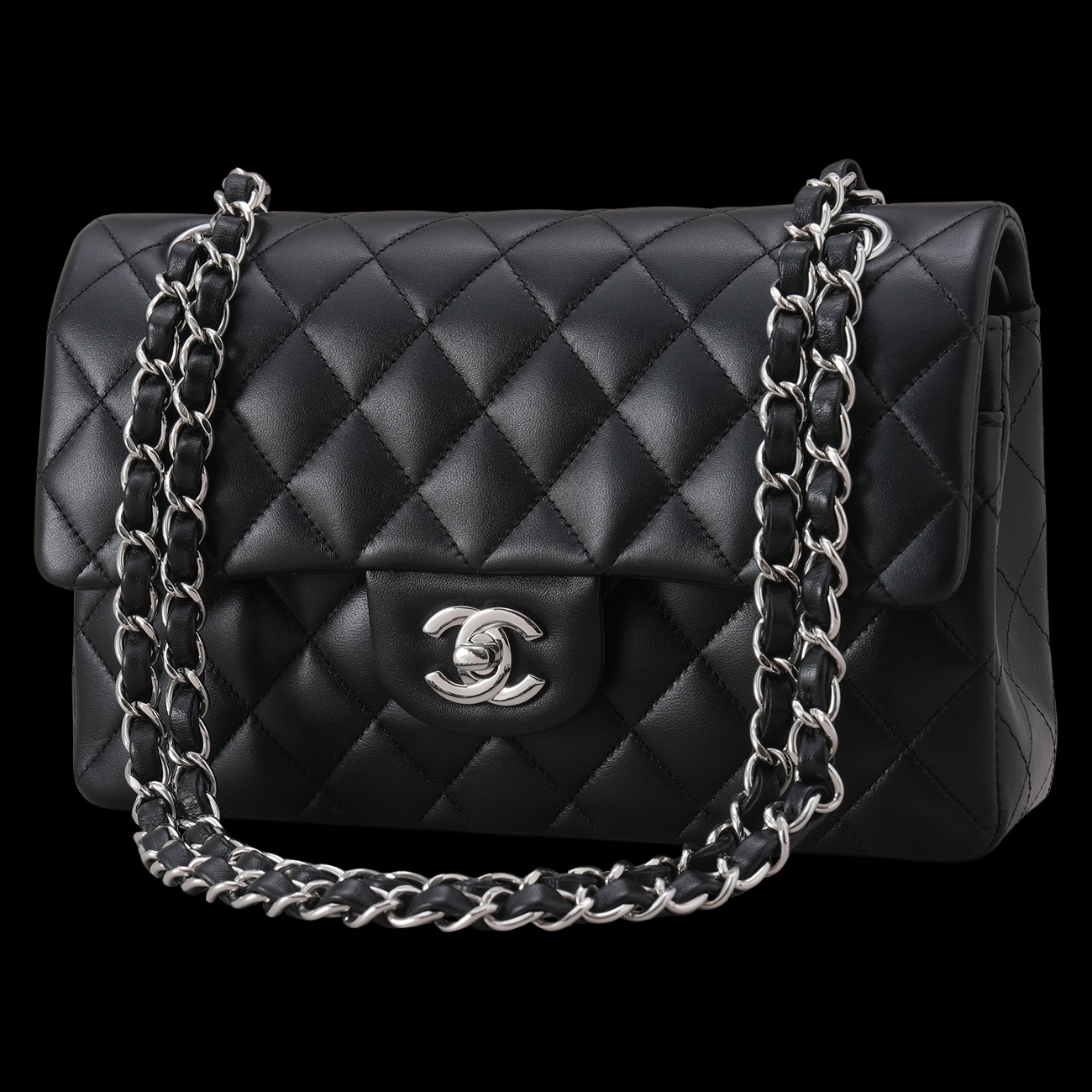 CHANEL(USED)샤넬 A01113 램스킨 클래식 스몰 체인 플랩백