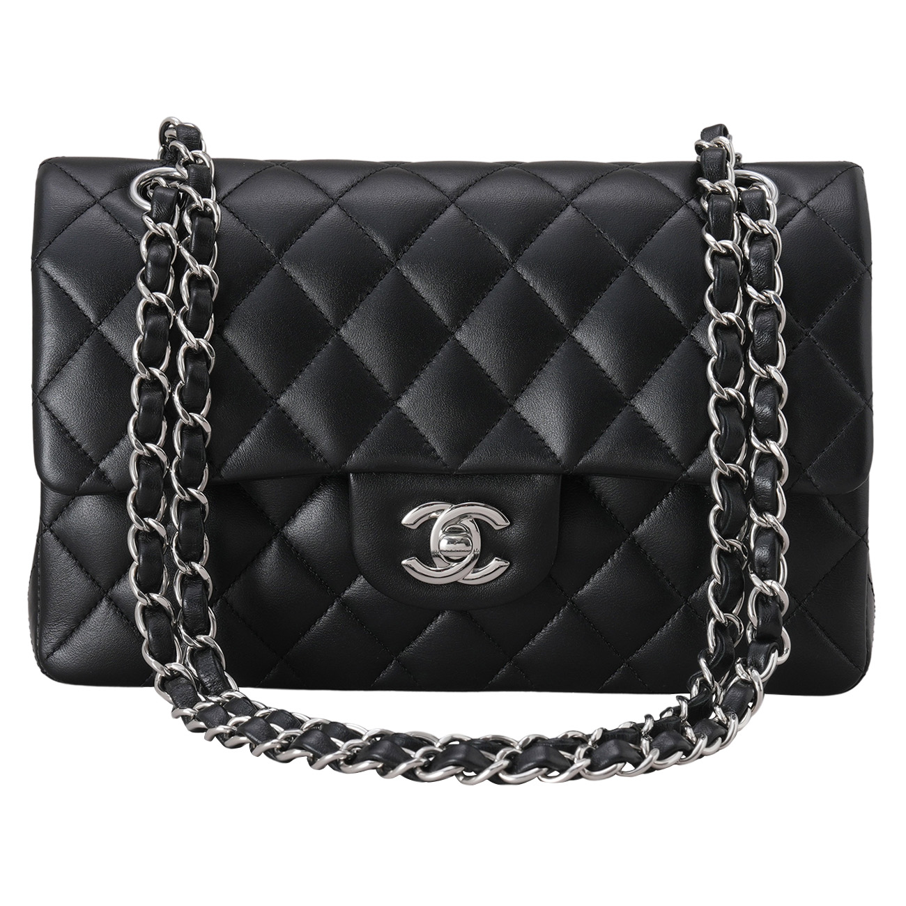 CHANEL(USED)샤넬 A01113 램스킨 클래식 스몰 체인 플랩백
