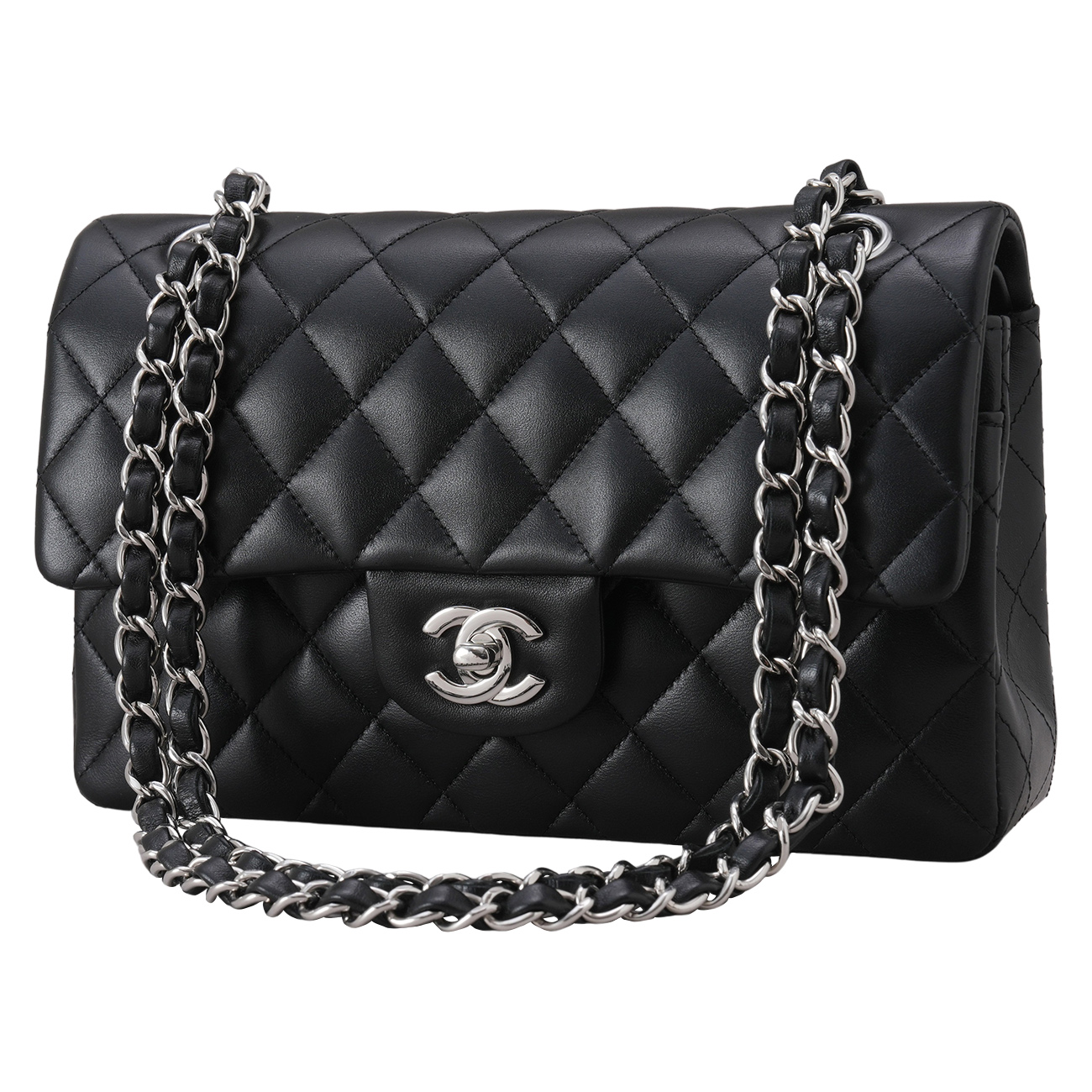 CHANEL(USED)샤넬 A01113 램스킨 클래식 스몰 체인 플랩백