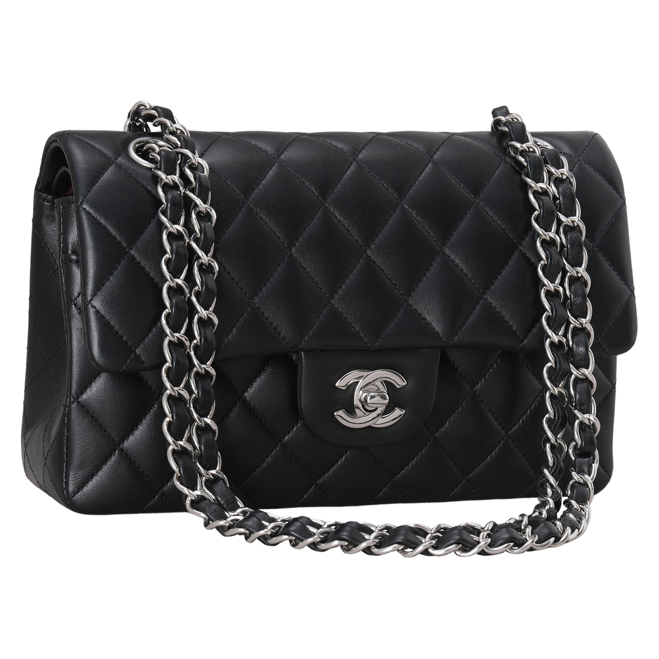 CHANEL(USED)샤넬 A01113 램스킨 클래식 스몰 체인 플랩백