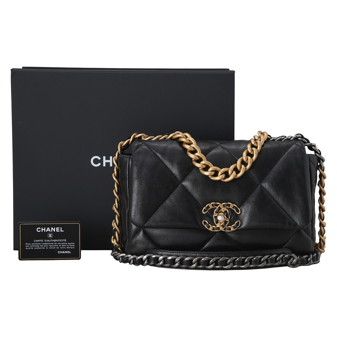 CHANEL(USED)샤넬 19백 미듐 블랙