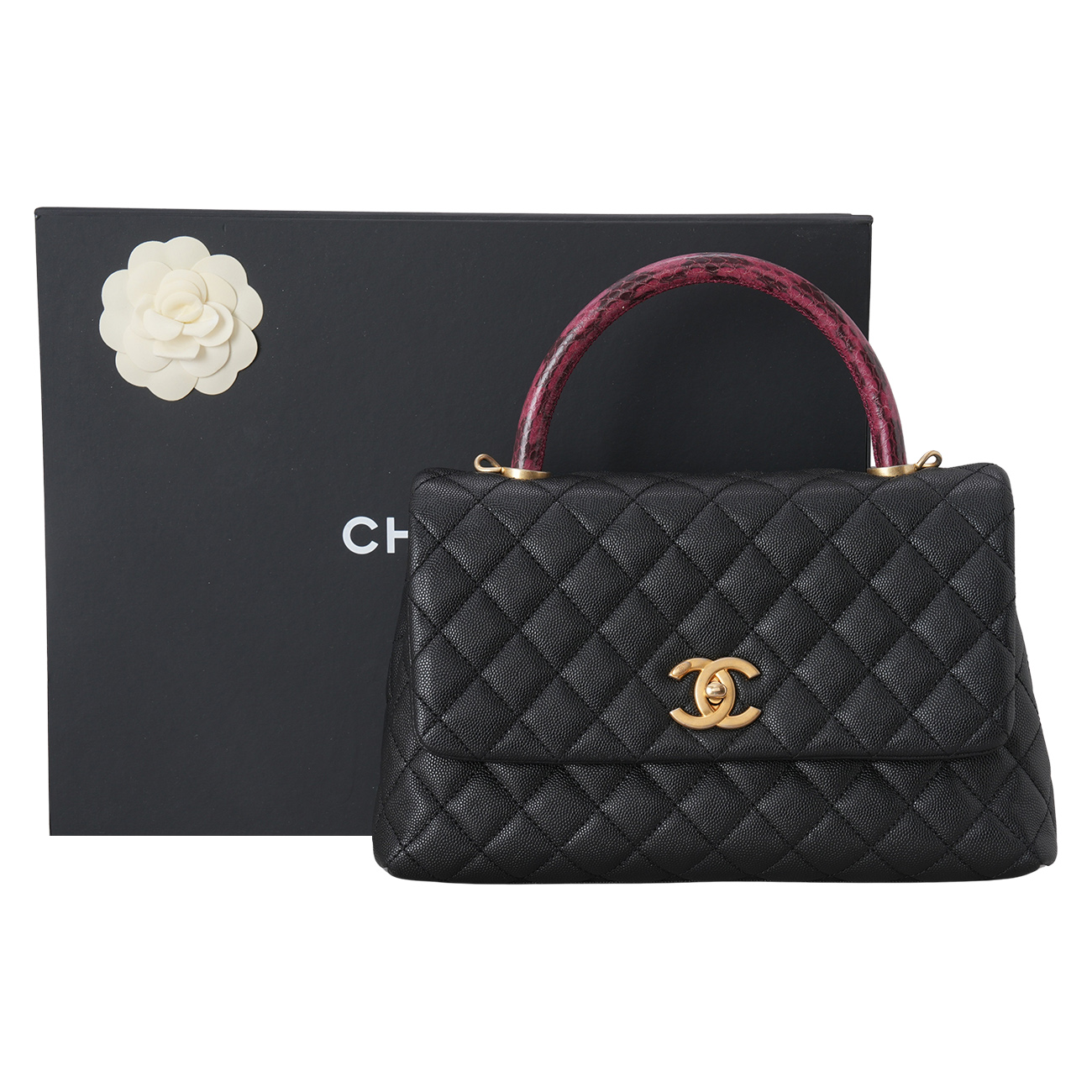CHANEL(USED)샤넬 캐비어 코코핸들 미듐