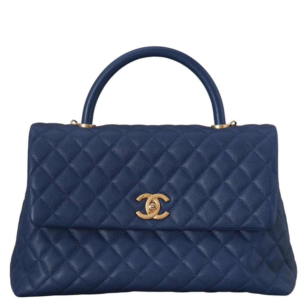 CHANEL(USED)샤넬 캐비어 코코핸들 라지 금장