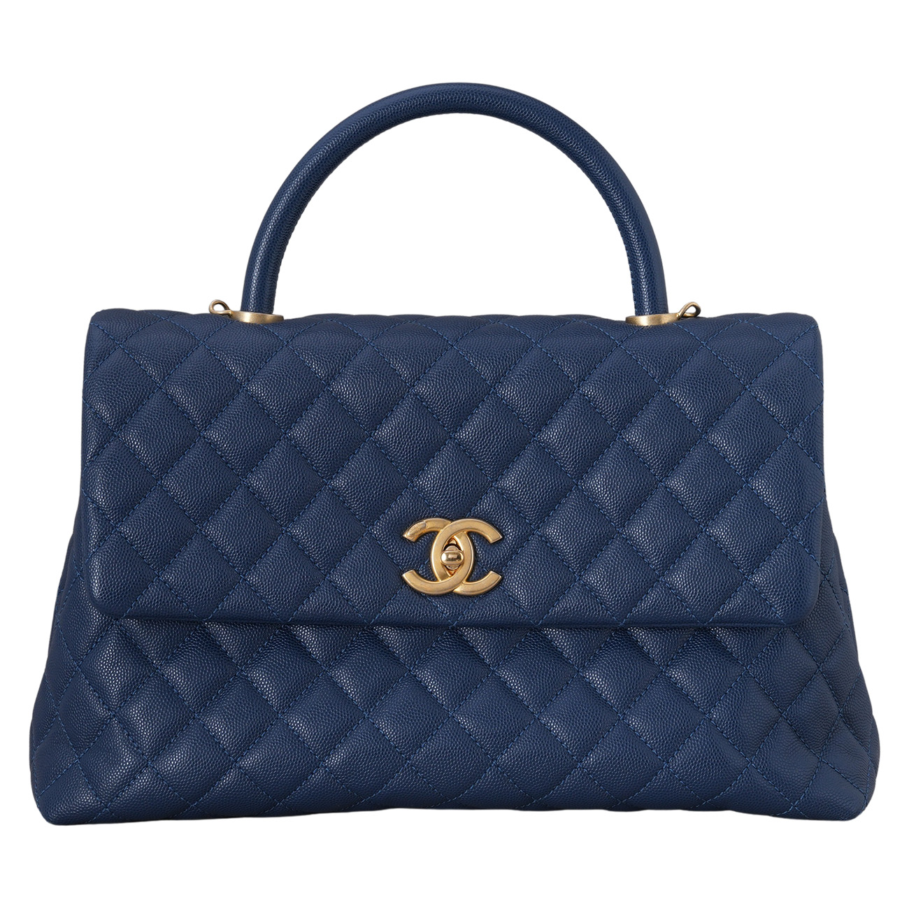 CHANEL(USED)샤넬 캐비어 코코핸들 라지 금장