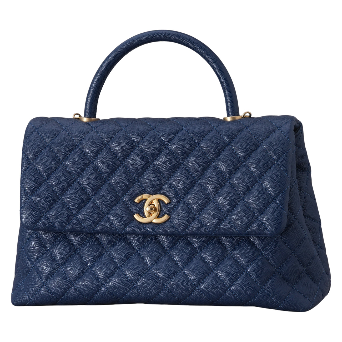 CHANEL(USED)샤넬 캐비어 코코핸들 라지 금장