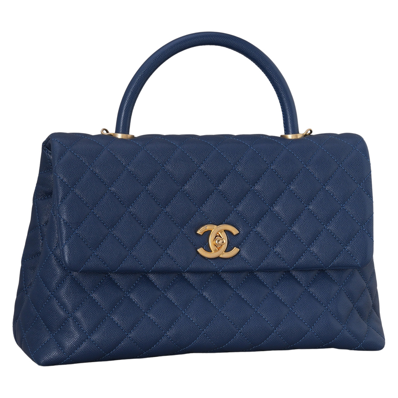 CHANEL(USED)샤넬 캐비어 코코핸들 라지 금장