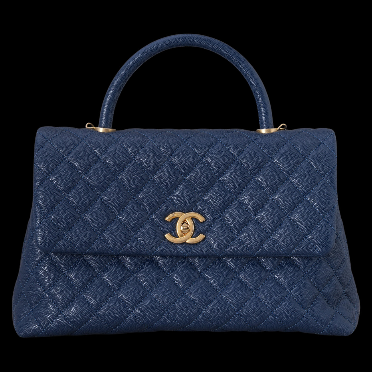 CHANEL(USED)샤넬 캐비어 코코핸들 라지 금장