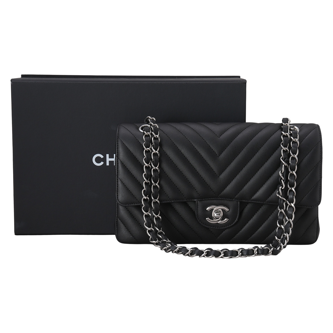 CHANEL(USED)샤넬 쉐브론 클래식 미듐 플랩백