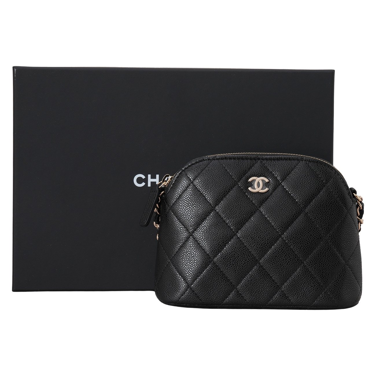 CHANEL(USED)샤넬 AP4000 캐비어 하프문 미니