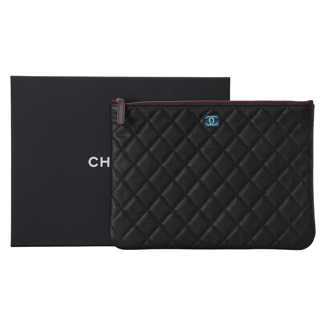 CHANEL(USED)샤넬 캐비어 클래식 클러치 뉴미듐