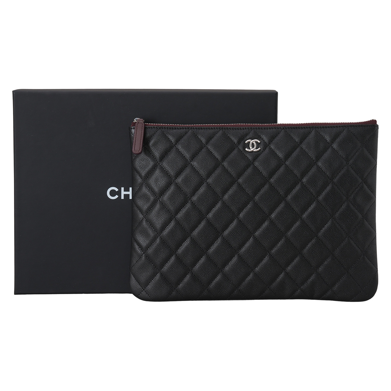 CHANEL(USED)샤넬 캐비어 클래식 클러치 뉴미듐