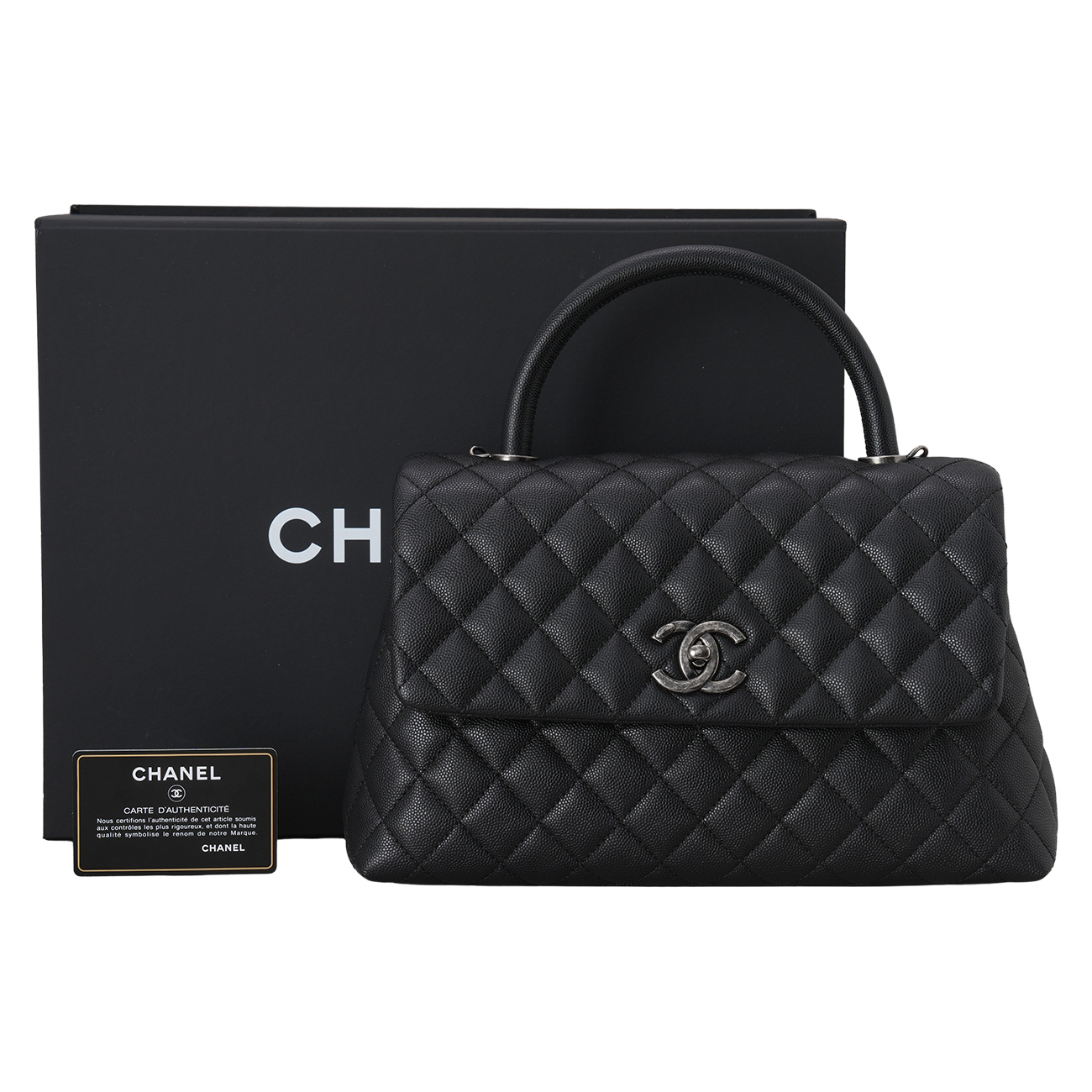 CHANEL(USED)샤넬 캐비어 코코핸들 미듐