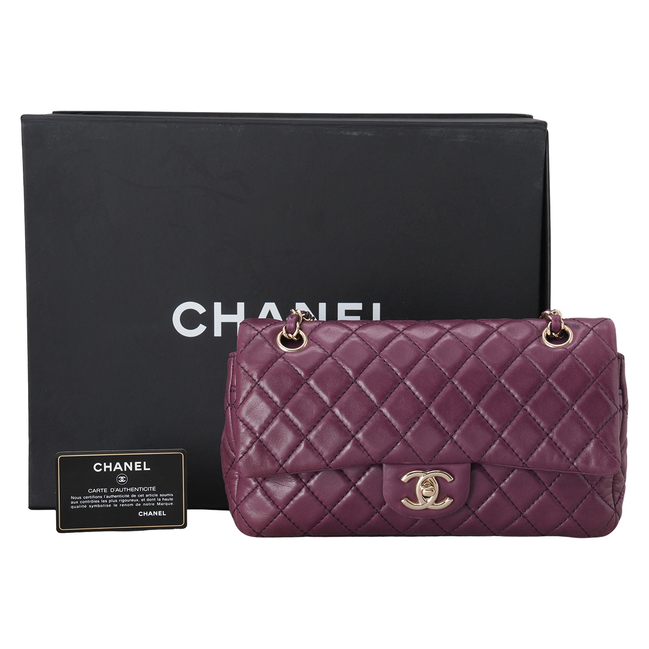 CHANEL(USED)샤넬 램스킨 클래식 미듐 숄더백