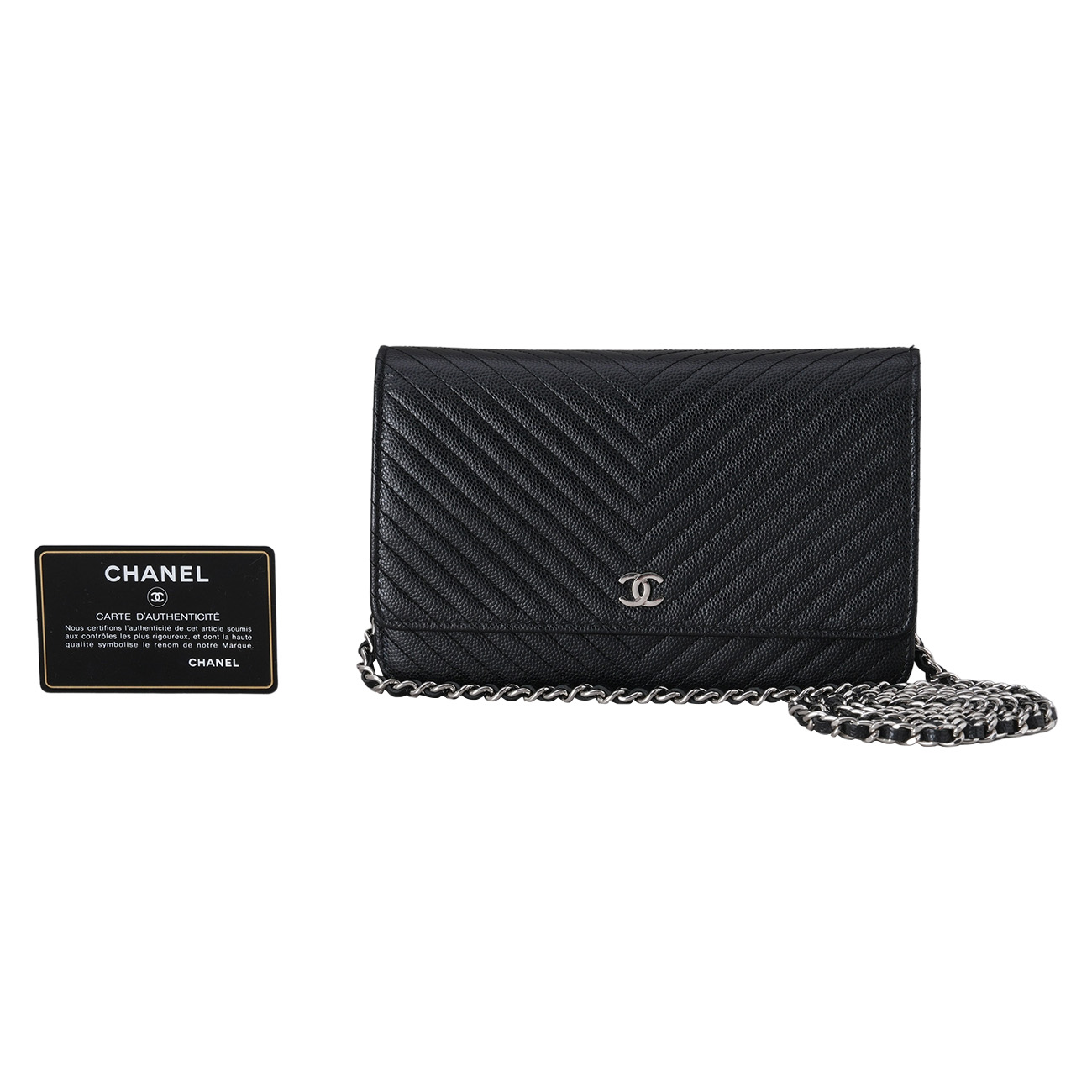 CHANEL(USED)샤넬 캐비어 쉐브론 WOC