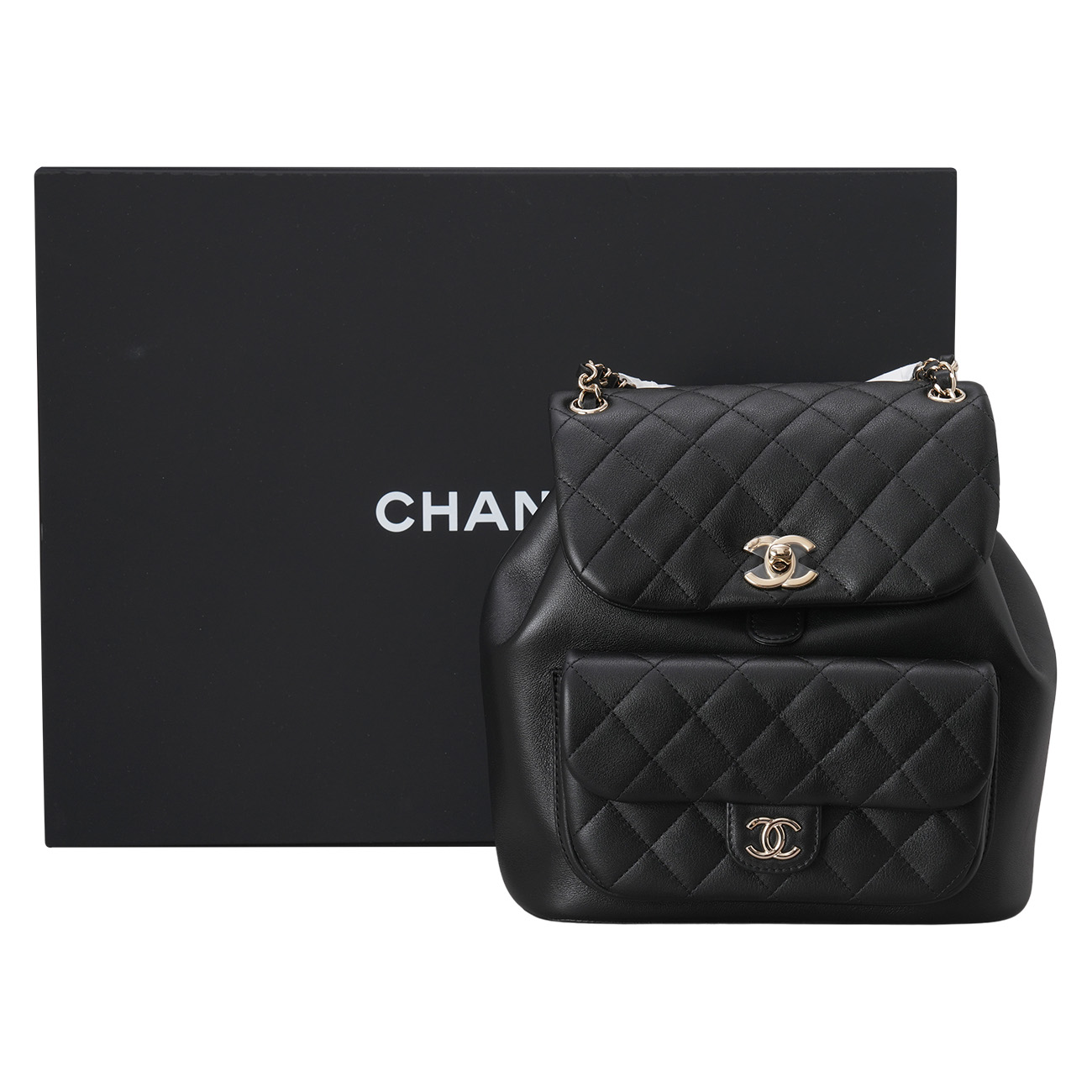CHANEL(NEW)샤넬 AS3618 램스킨 원포켓 듀마 백팩